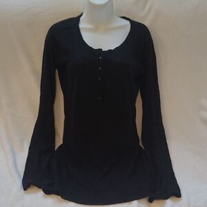 Black, Long Sleeve, Women's, Knit Top